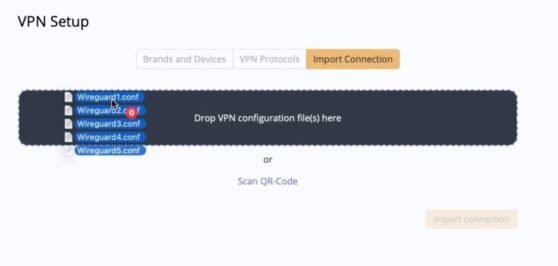 Securely import VPN connections and share them with your team