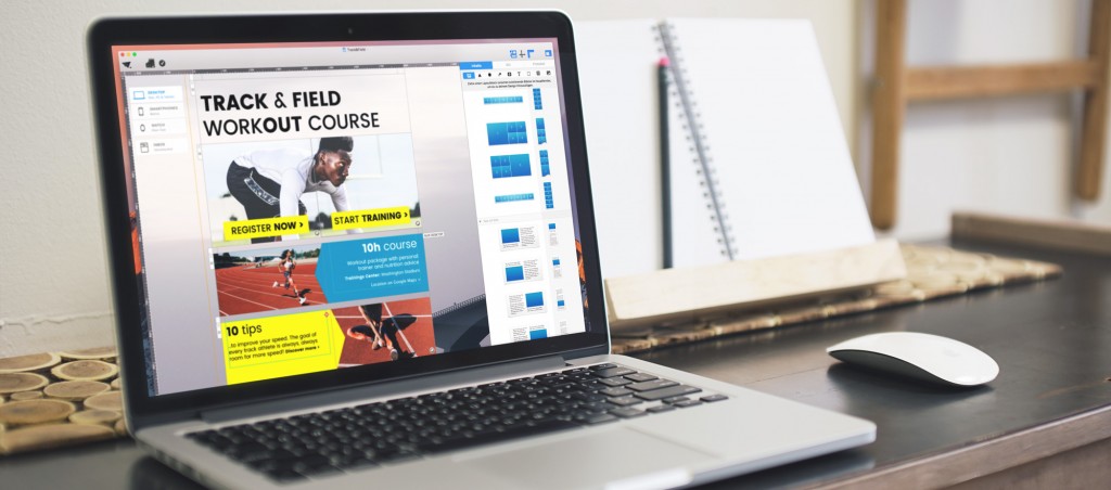 Email newsletter layout tips shown in Mail Designer 365