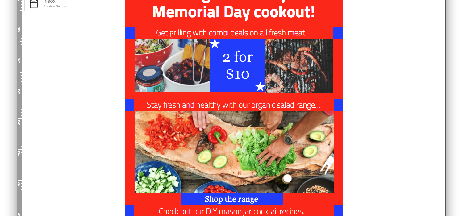 Memorial Day email campaign design example
