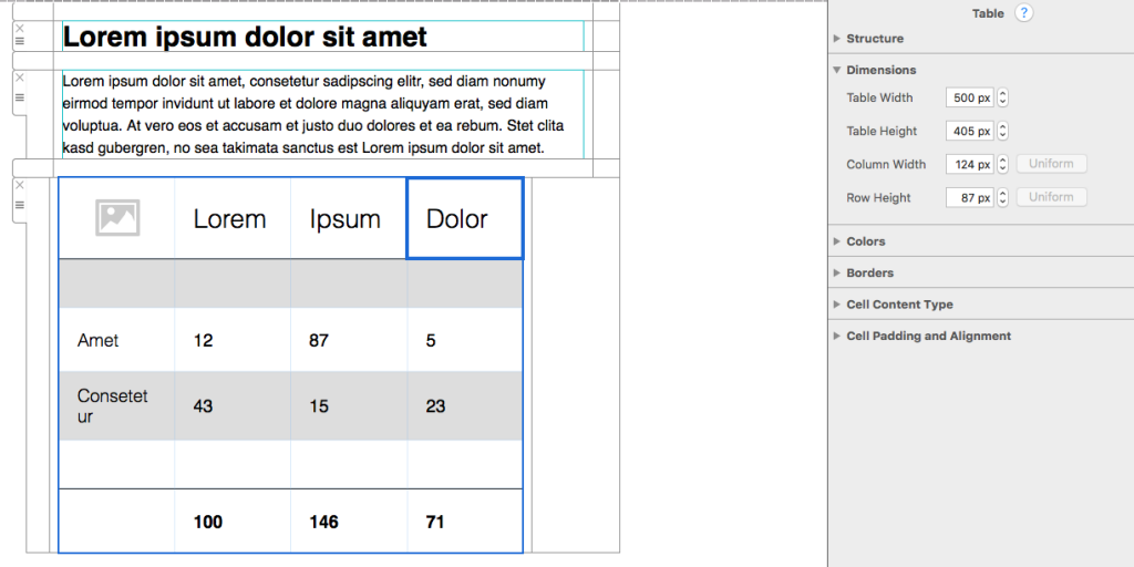 Building your table layout - Mail Designer – Create and send HTML email ...