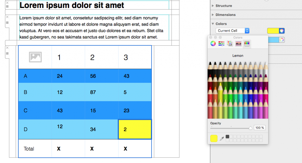 Changing the color of your table - Mail Designer – Create and send HTML ...