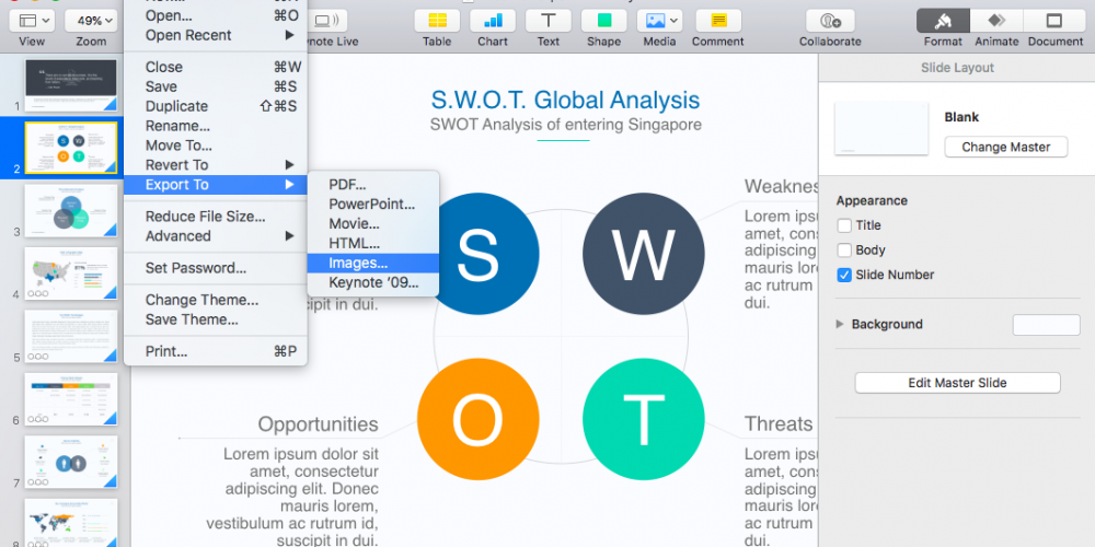 Convert a Keynote presentation into an email with Mail Designer 365