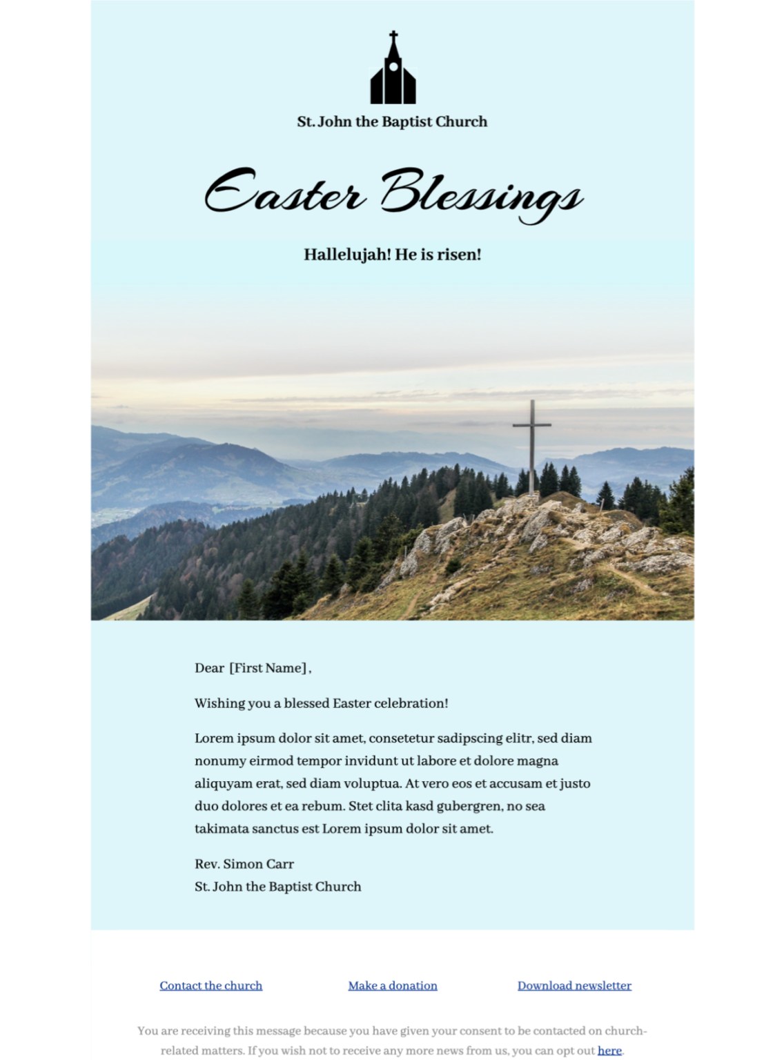 Easter Blessing HTML Email Template - Mail Designer – Create and send ...