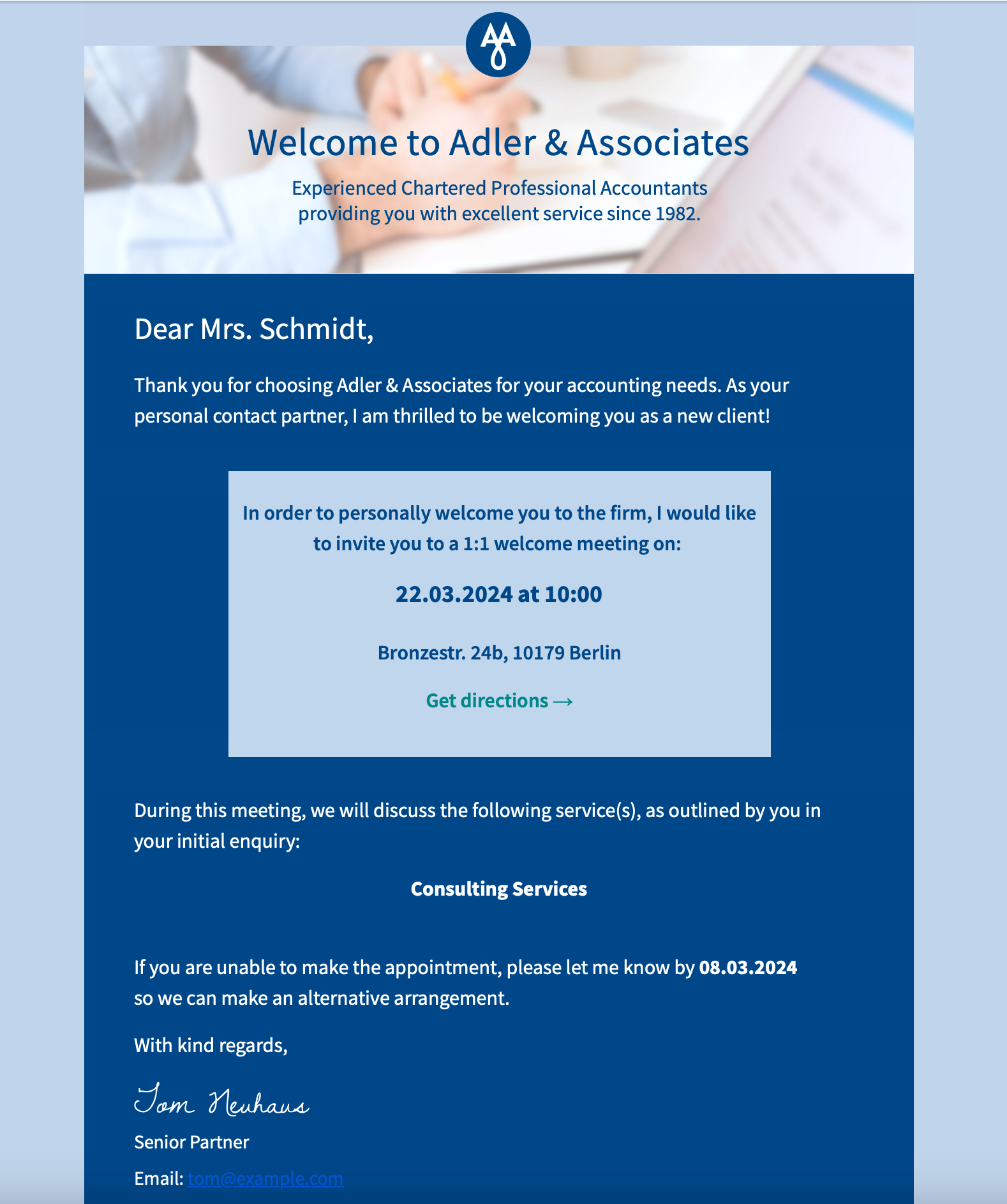 Beispiel für FileMaker HTML-E-Mail-Vorlage