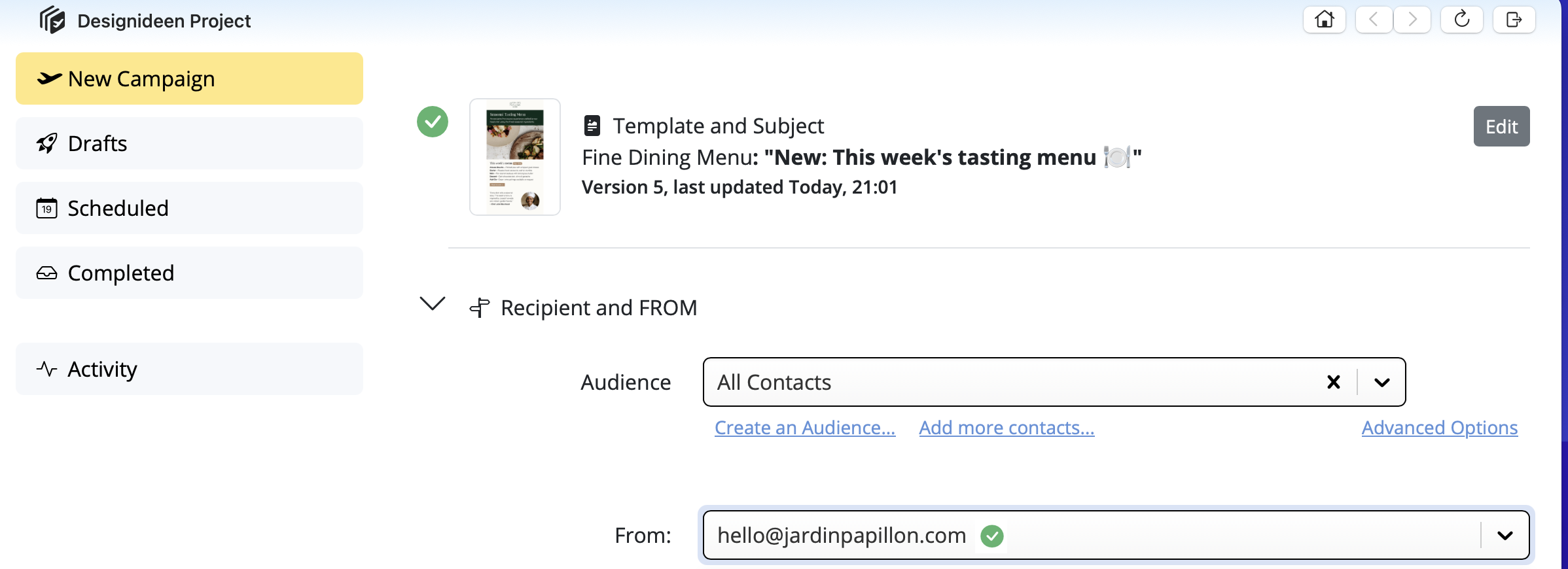 Send emails directly to your audience