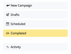 Zu abgeschlossenen Kampagnen gehen, um Ihre E-Mail-Analytics anzusehen