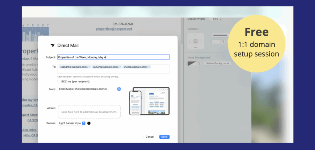 free 1:1 domain setup session
