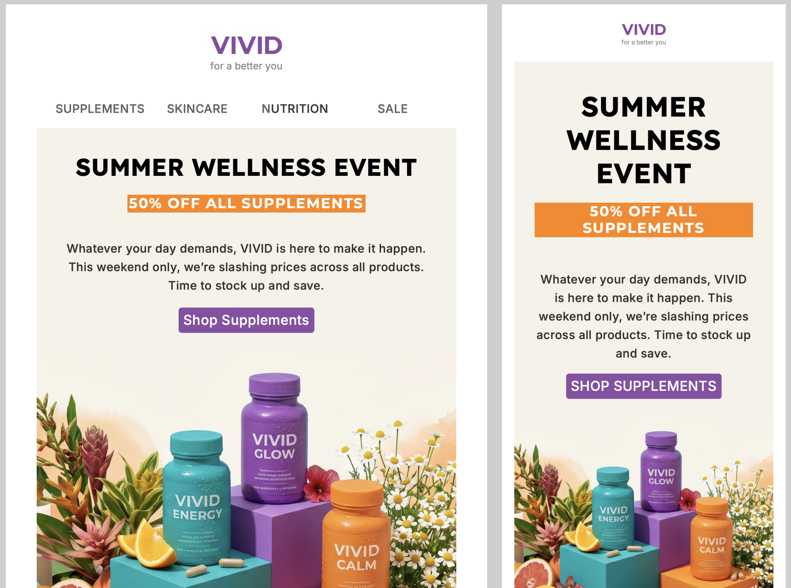 small business email template created in mail designer 365