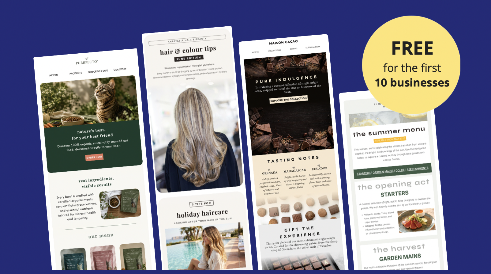 free custom email design – only 10 spots