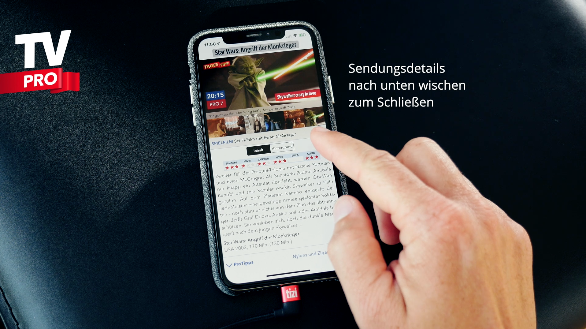 iPhone Sendungsdetails zum schließen nach unten ziehen