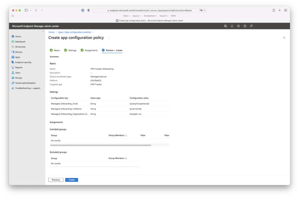 Using Microsoft Intune MDM to create VPN configuration profiles for large scale enterprise VPN deployment