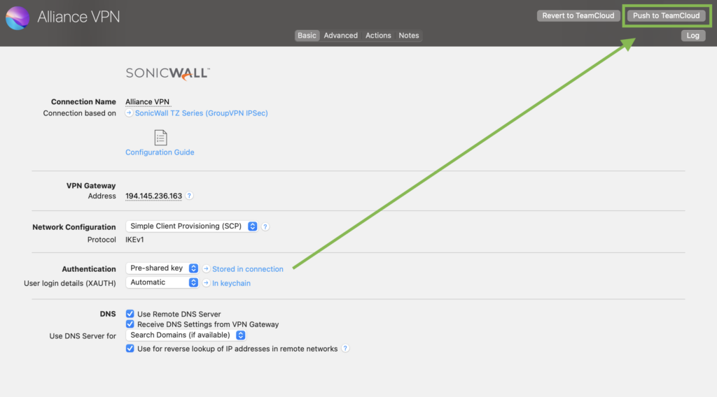 VPN audit checklist – Update Pre-Shared Key (PSK) remotely