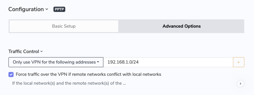 Set up split tunneling with Traffic Control for VPNs using AnyConnect 2FA