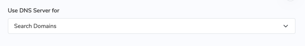 VPN Tracker option to use DNS server only for search domains during VPN connection