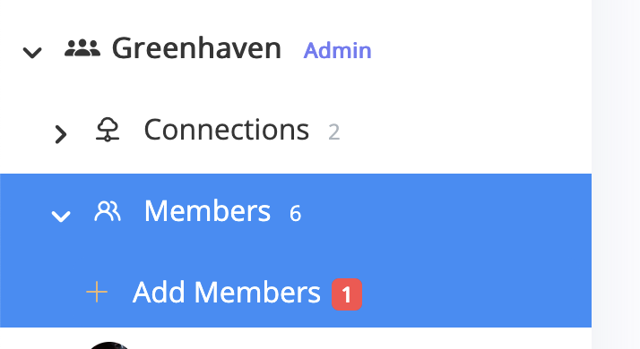 Add new users during VPN team management via the sidebar
