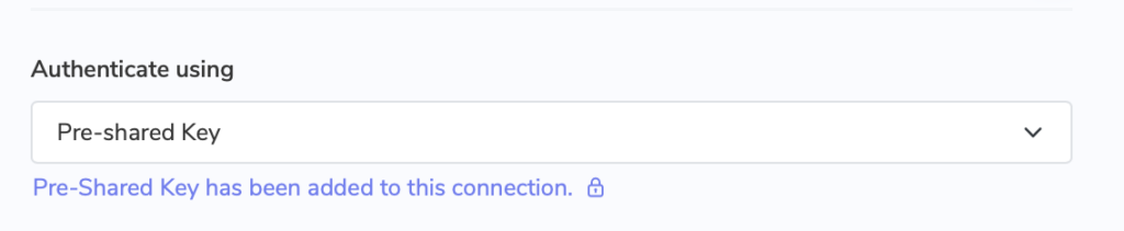 Pre Shared Key für die IKEv1 IPsec VPN Authentifizierung in VPN Tracker eingeben