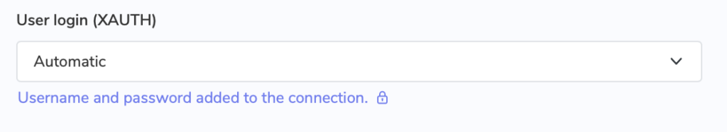XAUTH Benutzer Login für IKEv1 IPsec VPN in VPN Tracker