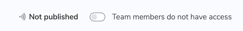 Publish your connection to your team members