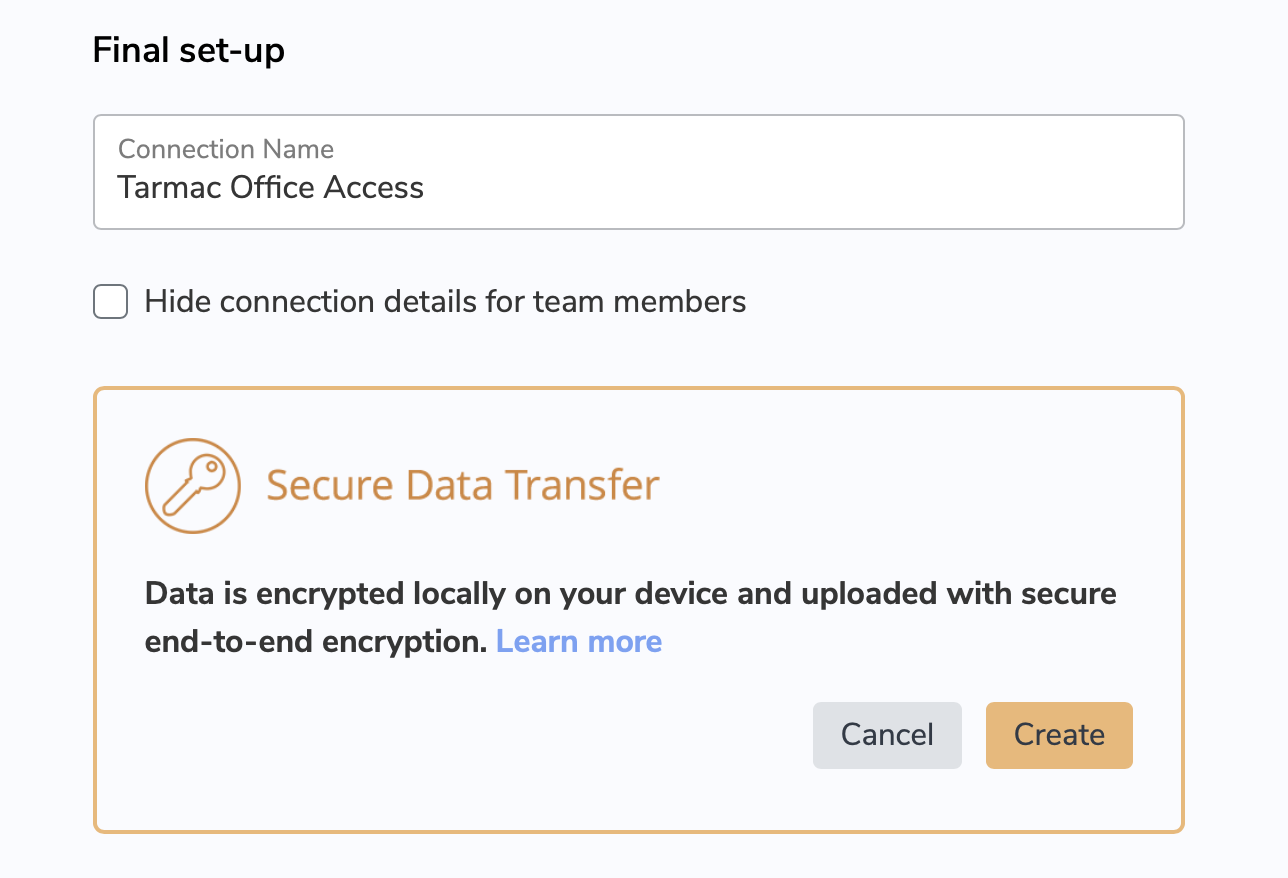 Create new VPN connection in VPN Tracker