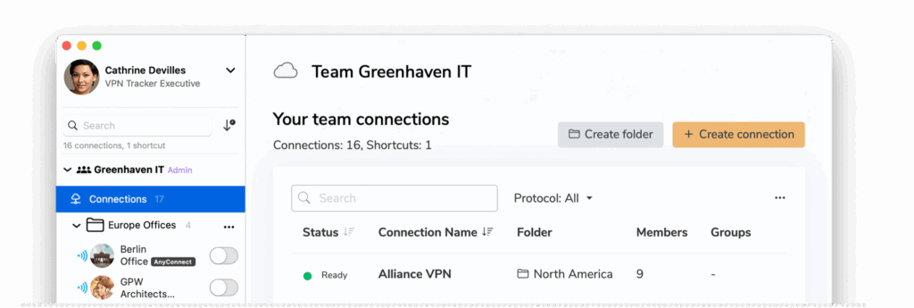 VPN client for Mac with professional team features