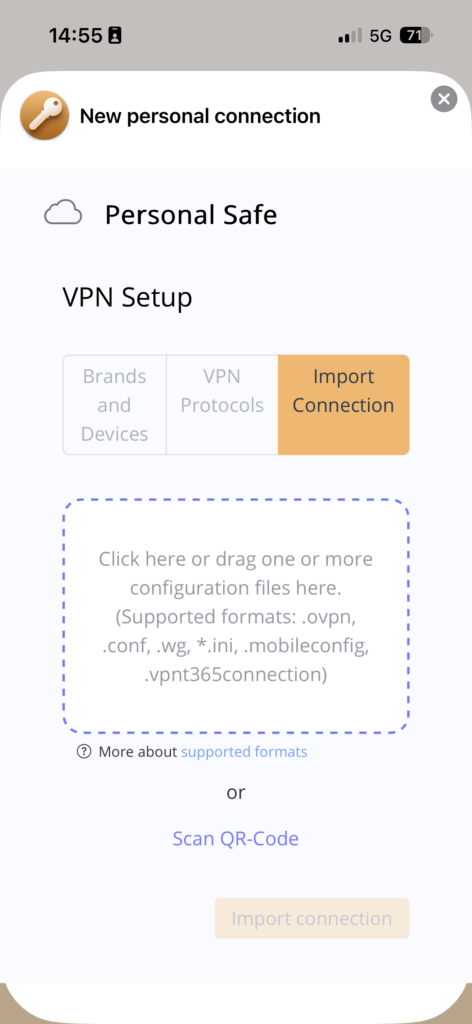 VPN Tracker iOS .ini Datei Import