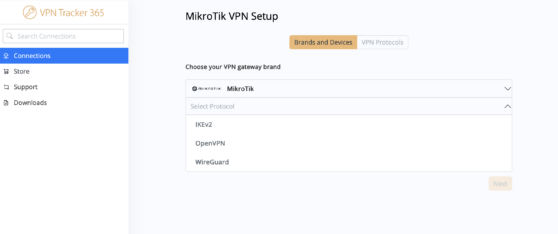 MikroTik VPN setup in VPN Tracker
